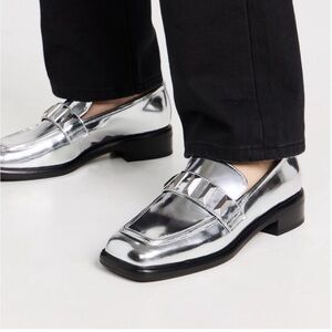 Rag & Bone Maxwell Metallic Stud Slip on Loafers, Size 37 / 7